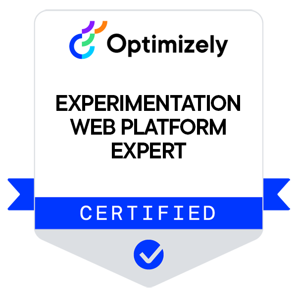 Experimentation Web Platform Expert Optimizely Certification Badge
